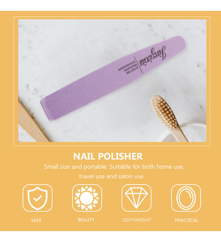10 Limas De Uñas Con Forma De Minibloque, Esponja Para El Cu