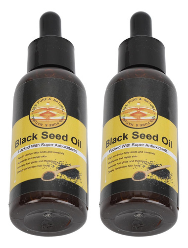 Aceite De Semillas Negras Orgánico, 2 Unidades, Para El Crec