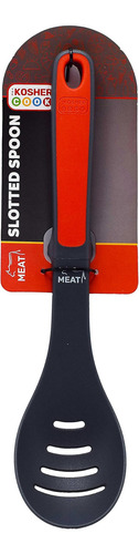 La Cuchara Ranurada Roja De Carne Kosher Cook, Mezcla De Sil