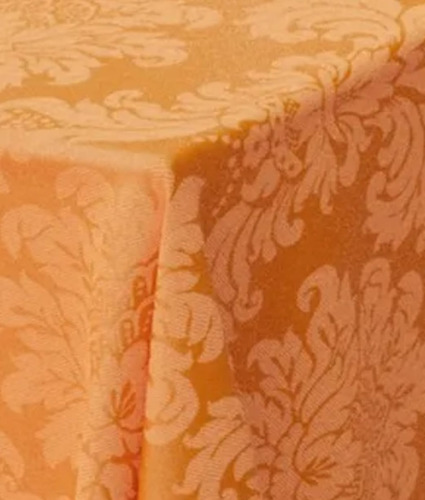 Toalha Mesa Jacquard Retangular 8 Lugares + Brinde. Cor Laranja