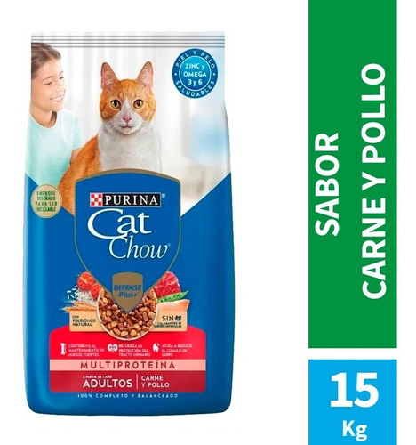 Purina Cat Chow Adultos (carne Y Pollo) X 15 Kg.