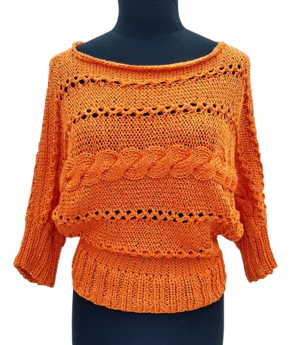 Sweater Pullover Tejido A Mano A Dos Agujas Env o gratis