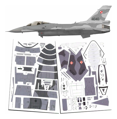 F-16c Block 52 Polonia 1.33 Papercraft