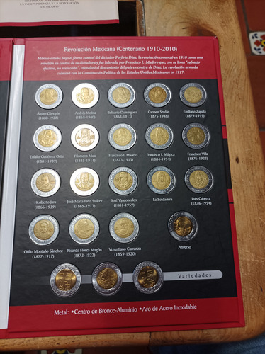 Colección De Monedas Conmemorativas Bicentenario Y Revolució (Usado)