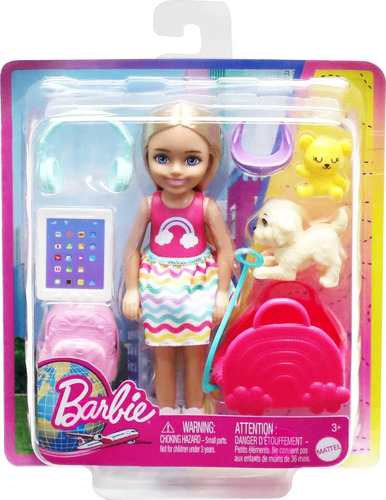 Barbie Chelsea Viaje Con Cachorro Accesorios Mattel 