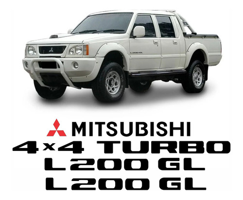 Kit Adesivos Mitsubishi L200 Gl 4x4 Turbo L200glt