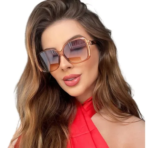 Óculos De Sol Feminino Viale Original Quadrado Luxo + Brinde | MercadoLivre