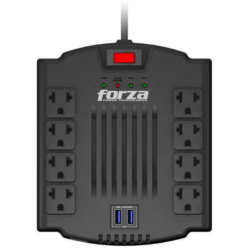 Estabilizador Forza Fvr-1202usb 1200va600w + 2 Usb 8 Tomas 