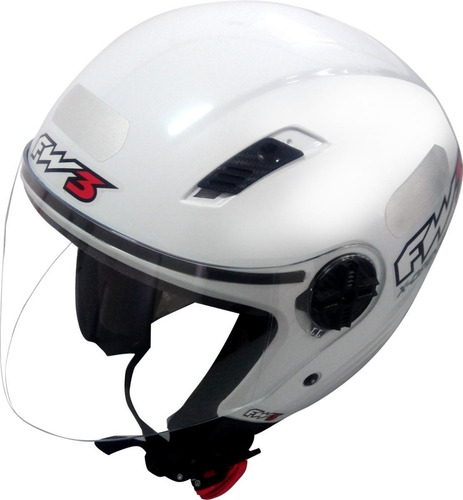Imagem 1 de 3 de Capacete Aberto P/ Moto Fw3 Viseira Cristal X Open Inmetro