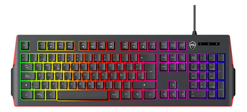 Teclado Gamer Membrana Alámbrico Usb Retroiluminación Led 