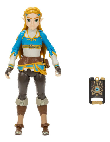 Nintendo The Legend Of Zelda: Breath Of The Wild Figura De Acción De 5 Pulgadas Zelda Con Pizarrón Sheikah
