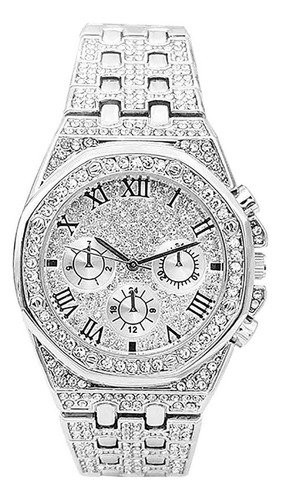 Reloj De Lujo De Diamantes De Cuarzo Acero Inoxidable Str 32