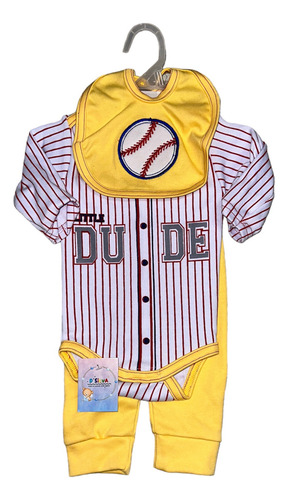 Pañalero Bebe 3 Piezas Incluye Babero, Pantalon Y Pañalero