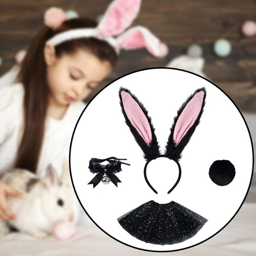 Conjunto De Cola De Diadema Con Orejas De Conejo De Pascua,