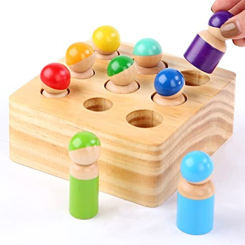 Muñecas Montessori Toys Para Niños Pequeños De Madera Con Fo