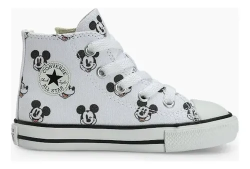 Tenis Chuck Taylor All Star Mickey Cano Alto Branco