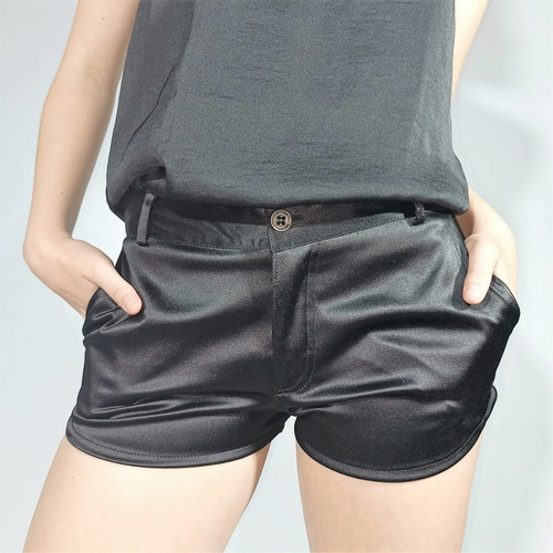 Short Satinado Mujer