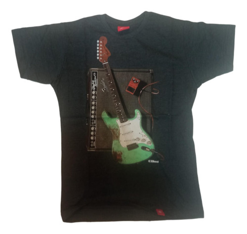 Remera Guitarra Y Parlante Musical Calidad Premium 