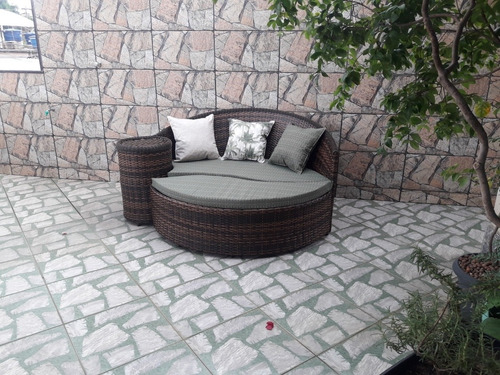 Sofá Chaise Dubai 1.60 Cm Fibra Sintética Vime Varanda