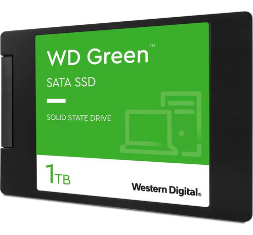 Disco sólido SSD interno Western Digital WD Green WDS100T3G0A 1TB verde