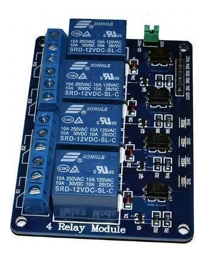 Modulo 4 Relevadores Master Habilitacion Por Optoacoplador