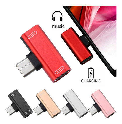 Nuevo Cable Usb C Cargador De Audio 2 En 1 Tipo C Totype C