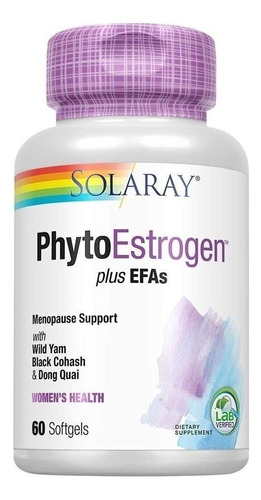 Phyto Estrogen, Fitoestrógeno Plus Efa 60caps, Solaray,