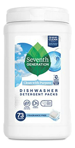 La Séptima Generación De Detergente Lavavajillas Packs, Sin 