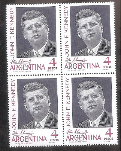Argentina Cuadrito Mt685 Gj1276 1964 Muerte De Kennedy