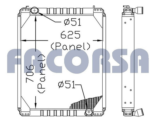 Radiador Agrale Bus Electrónico Facorsa Rc3968fa