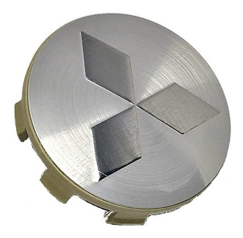 Imagem 3 de 4 de Kit Calotinha Central Roda Mitsubishi L200 Tr4 Triton Prata
