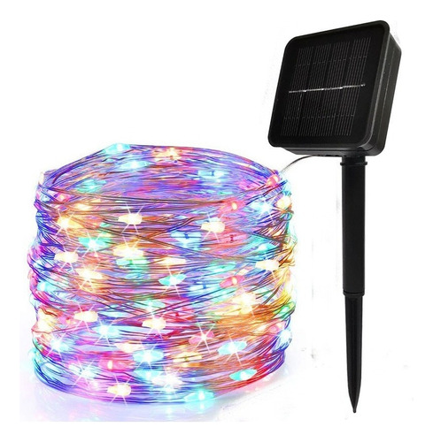 Flashing Navidad Solar 300 Leds 30m 8 Modos De Luz