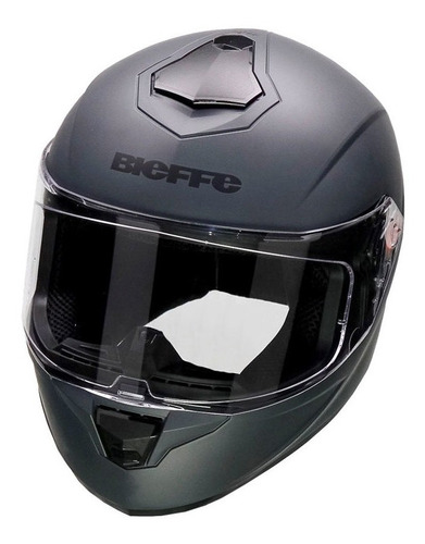 Imagem 2 de 4 de Capacete Bieffe B-12 Classic Preto Chumbo F + Viseira Extra