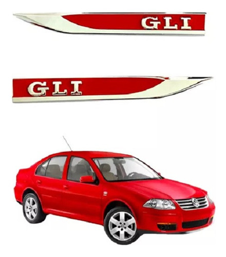 Par De Emblemas Laterales Originales Banderín Volkswagen Gli