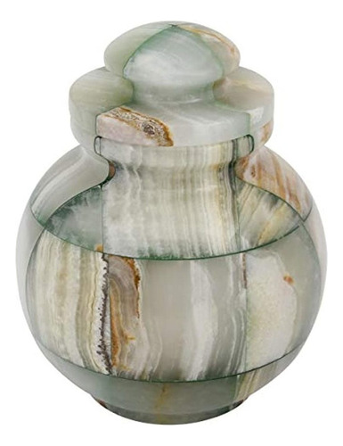 Mosaico Verde Onyx Extra Small Urn By Silverlight Urns, Fune
