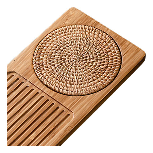 Bandeja Rectangular De Bambú Para Servir Té Chino, Tablero