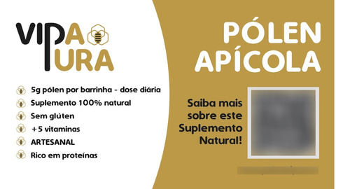 Barra Pólen Apícola, Suplemento 100% Natural Artesanal 12 Un