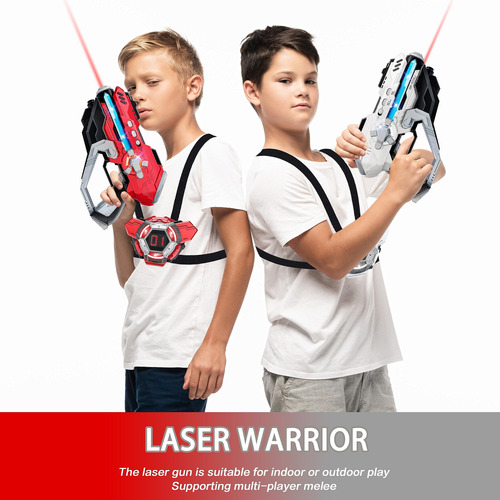Conjunto De Pistolas Laser Tag Ivoxex Com Coletes Digitais D
