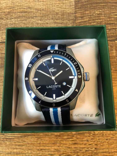 Relógios Lacoste Nylon Azul - Zerado!! Peça De Coleção!