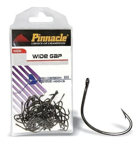 Anzol Pinnacle Wide Gap 01-  Cartela Com 50