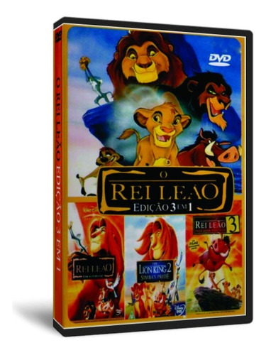 Dvd O Rei Leão 1, 2 E 3(trilogia)