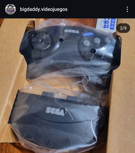 Joystick Mega Drive De 6 Botones De Sega, Color Negro Negro