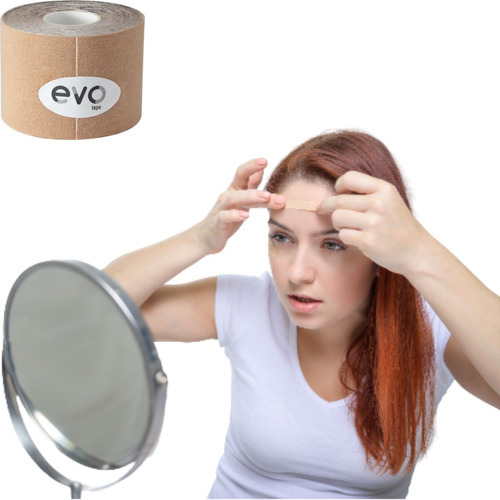 Vendaje elástico adhesivo, cinta Kinesio, cinta funcional, color beige
