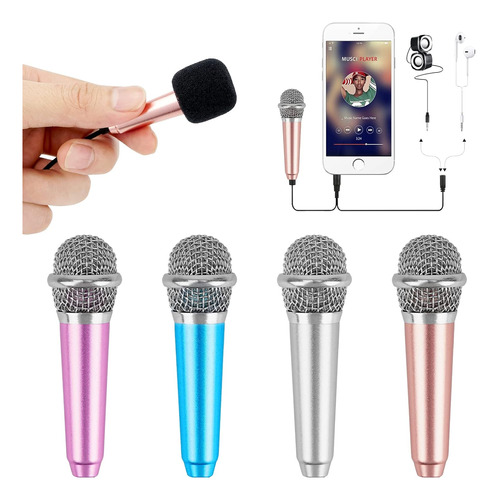 Mini Microfono Vocal Portatil Para Telefonos Moviles, Com...