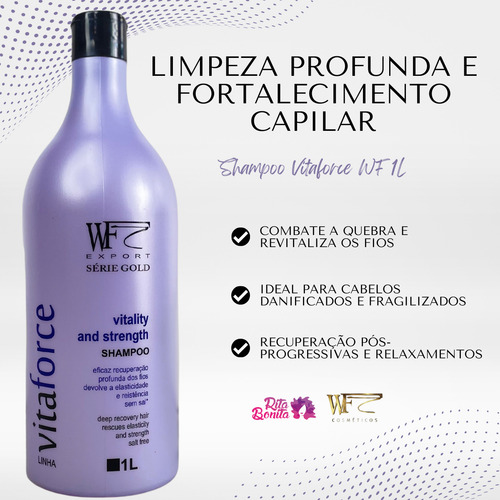 Shampoo De Salão Vitaforce Anti Queda Pós Progressiva Wf 1 L
