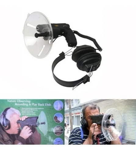 Imagen 2 de 11 de Micrófono Biónico Amplificador Sonido Espía Parabólico 100 M