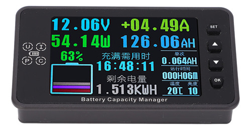 Monitor De Batería 8-120 V, 0.06-300 A, Pantalla A Color De