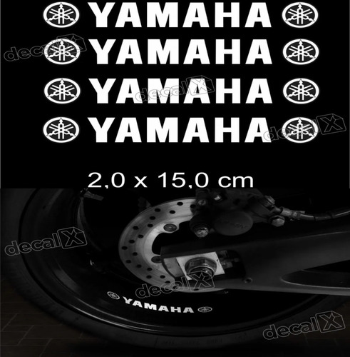 Adesivos Centro Roda Refletivo Compatível Com Yamaha Rd39 Cor ADESIVO EMBLEMA GRÁFICO CENTRO RODA