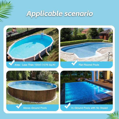 Aspirador De Piscina Automático Robótico Inalámbrico Para