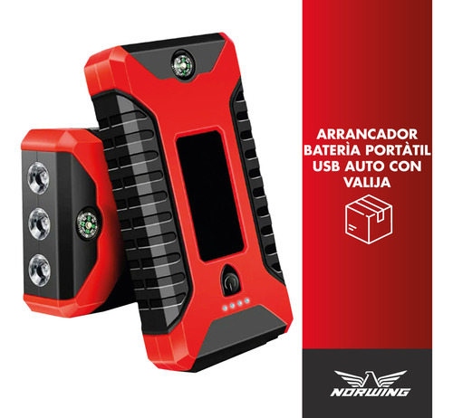 Kit Arrancador Bateria Portatil Usb Auto C / Valija